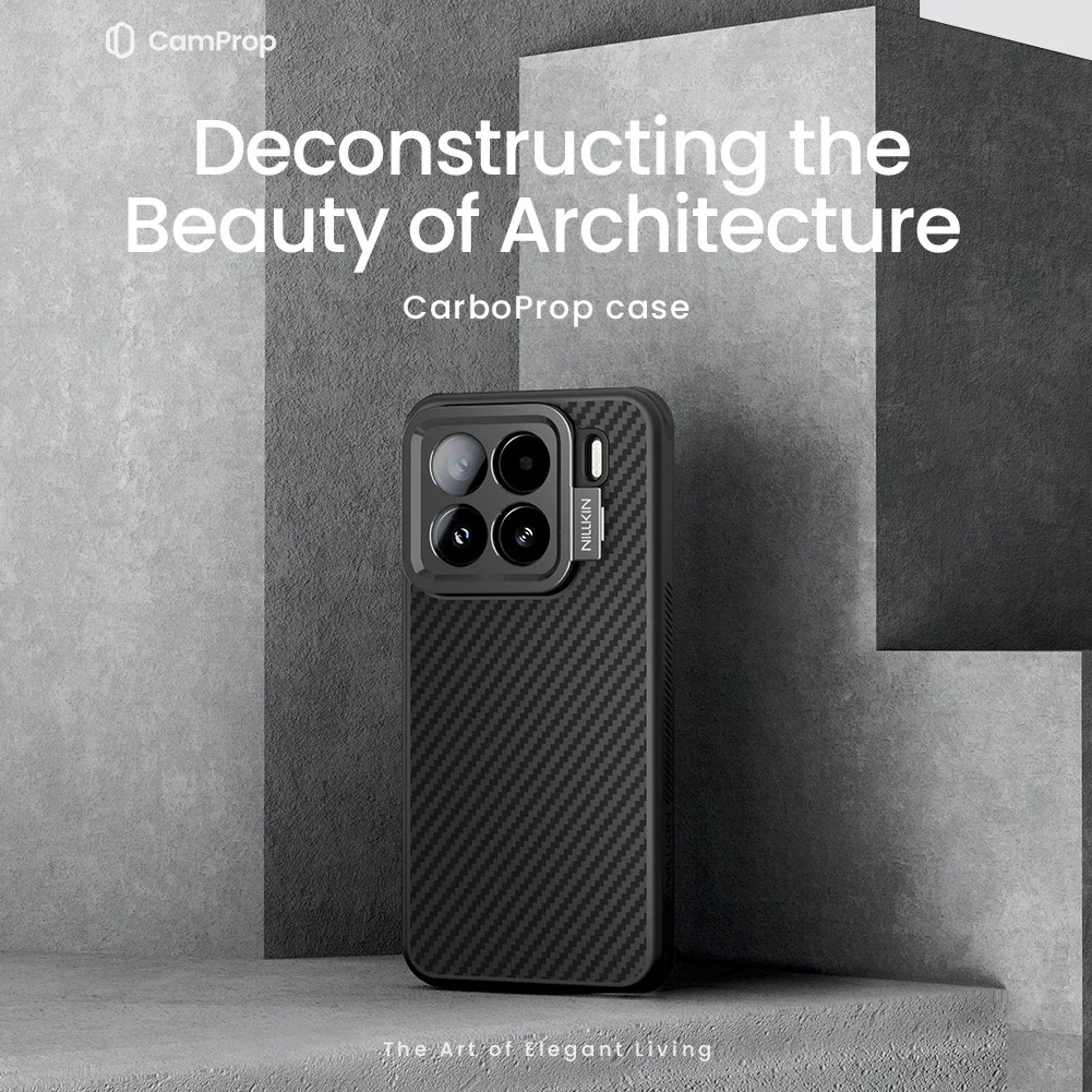 NILLKIN Magsafe Aramid Fiber สําหรับ Xiaomi 15 15 Pro เคสโทรศัพท์ CarboProp พร้อม Kickstand Anti-DROP Fiber + เลนส์ TPU
