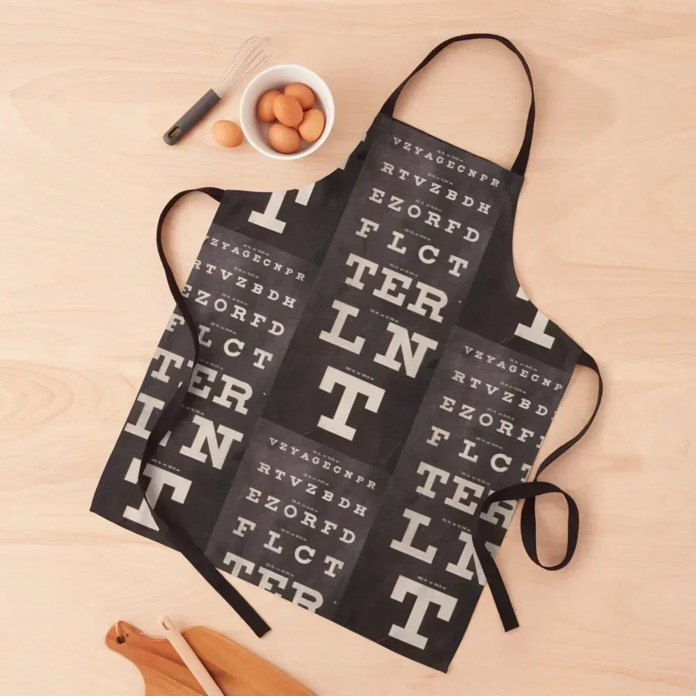 

Antique Eye Chart Apron For Men Men's Kitchen Cute Kitchen Accessories men's barbecue Apron