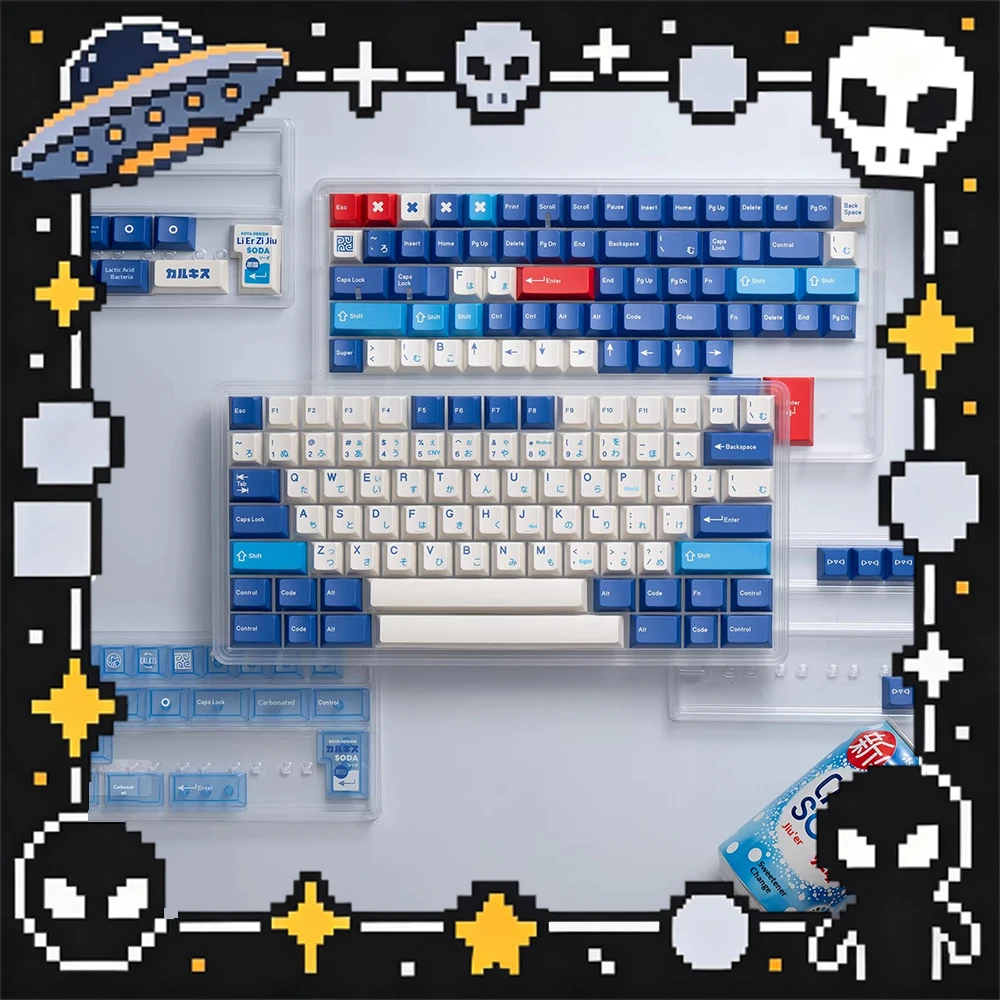 

PBTfans Calkis PC Keycaps PBT Kerr Bond Thermal Sublimation Keyboard Keycaps Original Factory Highly Customized PC Accessories