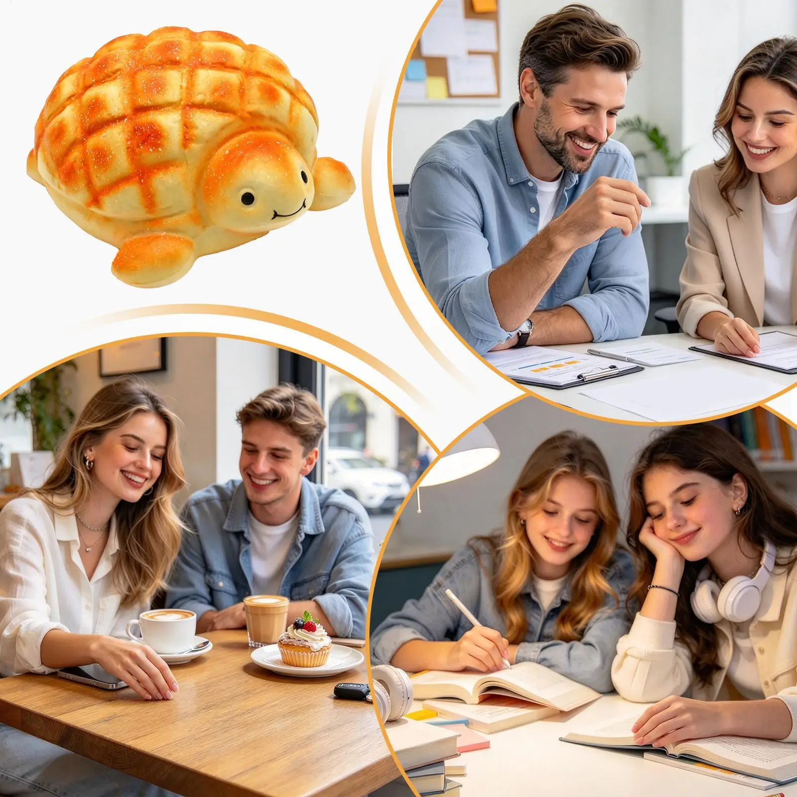 Turtle Sensory Toy Bread Texture Design Slow Rising Soft Turtle Animal Sensory Fidget Toys For Kids Adults Home Office Classroom