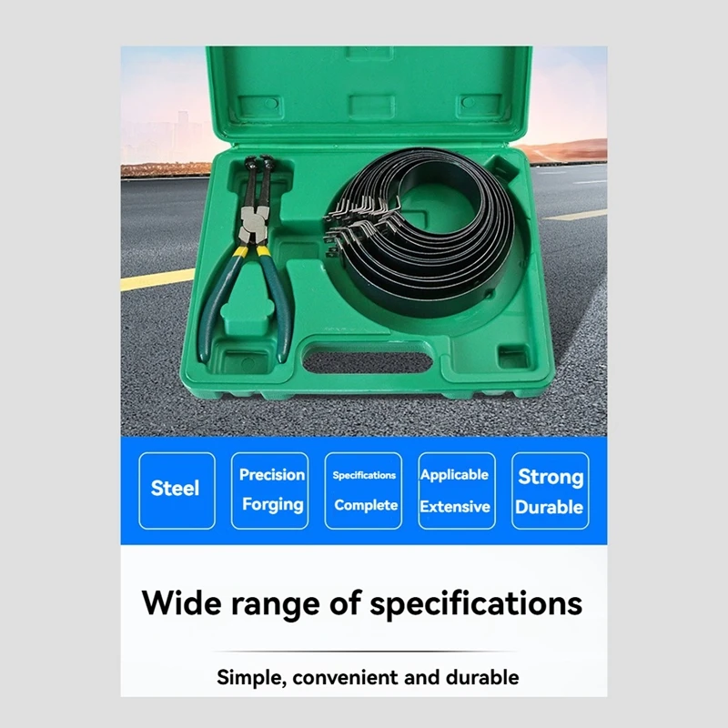 AT02-Piston Tool Set For Cylinder Installation With Carry Case For Trucks Piston Ring Removal Pliers Piston Compressor Cars