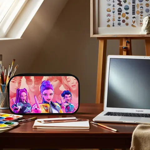 Demon Hunter Kpop Student Pennfodral Pennväska Tecknad Pennlåda Pennhållare Fodral Flicka Kosmetikväska Barnfödelsedagspresenter 10 best sales jordgubbspenna - №7