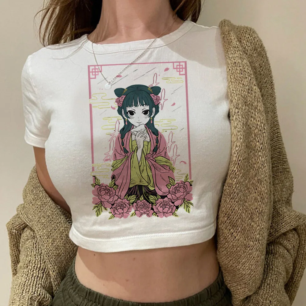 Maomao the Apothecary Diaries crop top coquette Fairy cute corset Aesthetic Slim Fit Cute y2k cropped woman tees