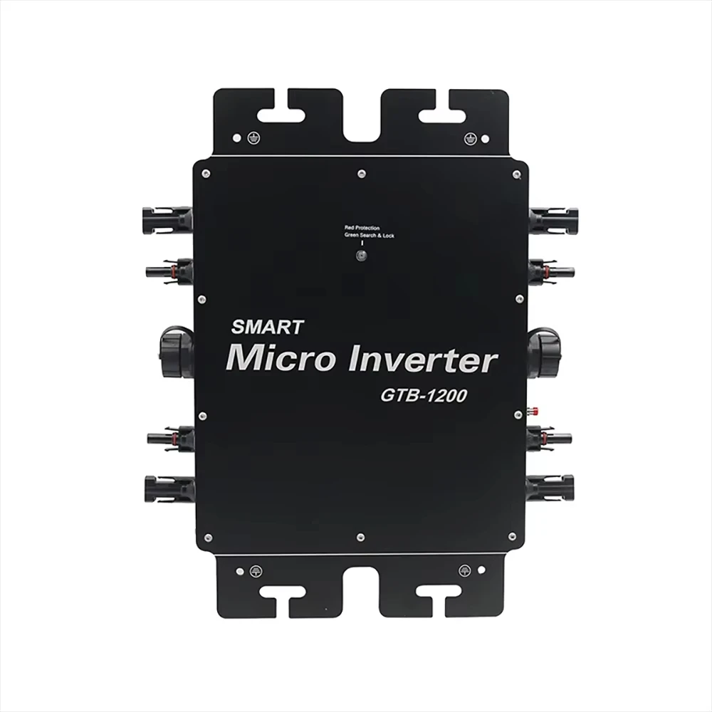 Inwerter solarny GTB-1200W MPPT, mikroinwerter sieciowy 20-50VDC z wbudowanym WiFi, łatwy w instalacji do domowych systemów solarnych.
