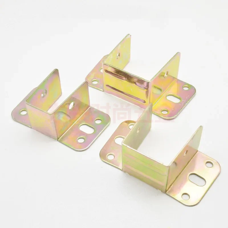 8pcs Bed Beam Support Metal Stand Wooden fixed Connector Thicken bed hinges Hook Corner Code Furniture Hardware Accessories