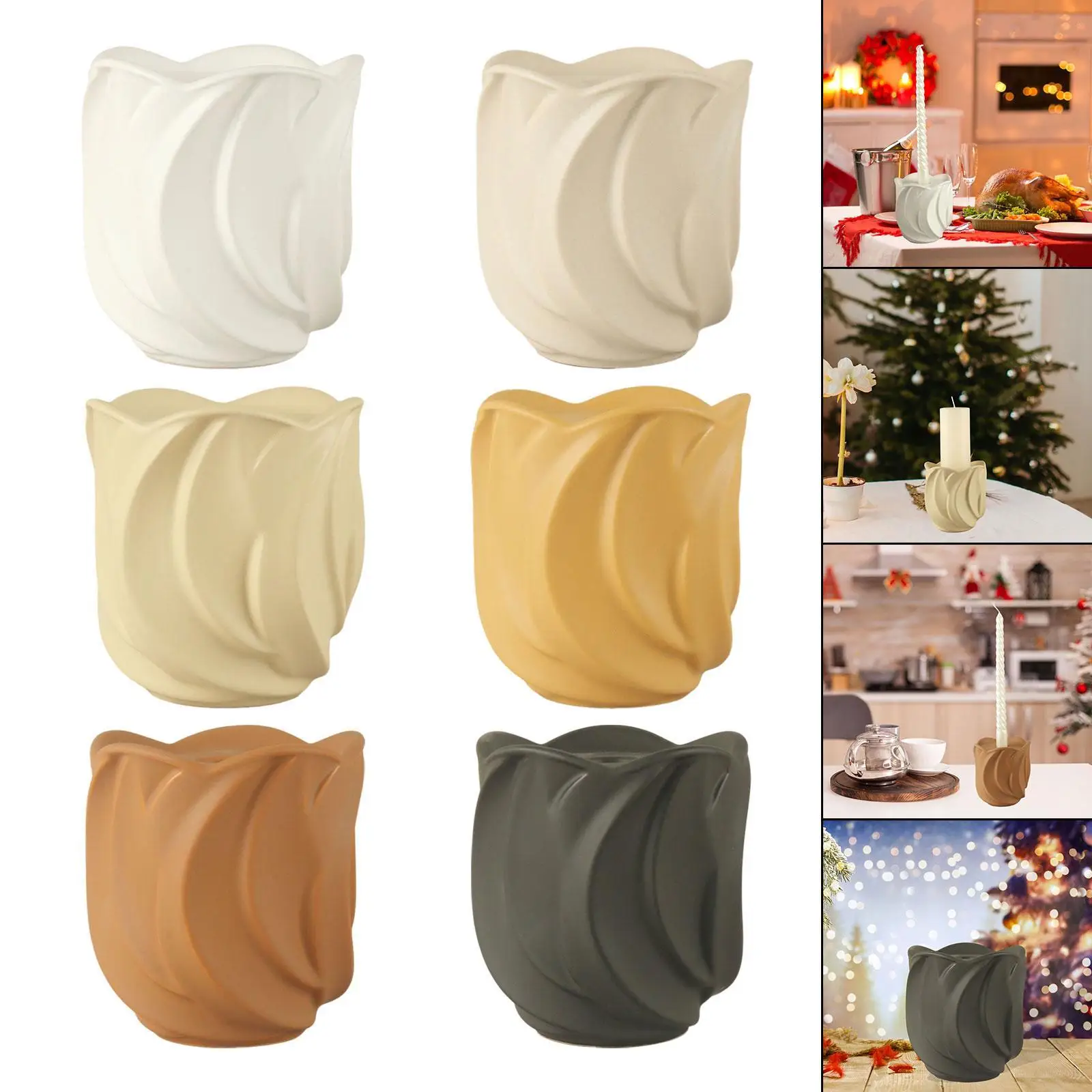 Bougeoir décorations de noël simples pour étagère Living Friends