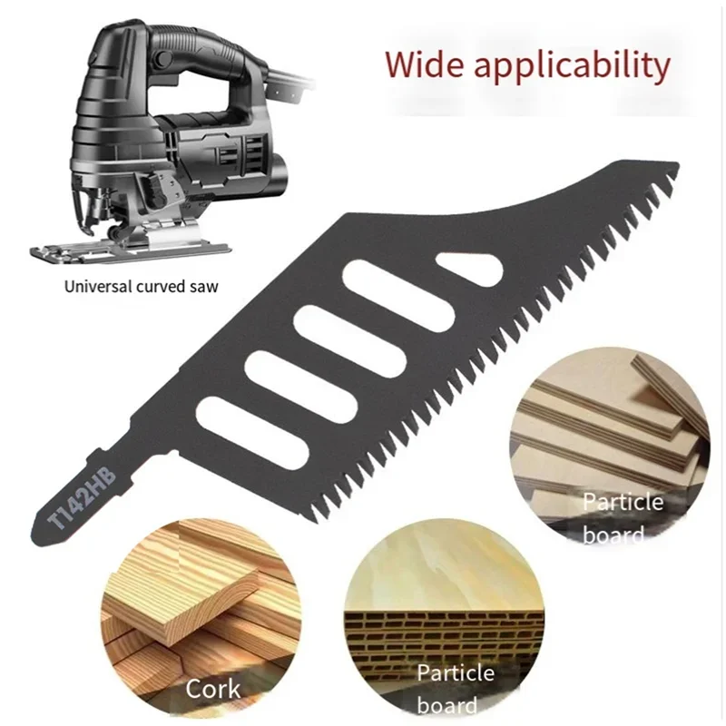 T142hb Curved Jigsaw Scroll Saw Blade T Shank Flush Cutting Replacement Blades For Precision Cutters Electric Tool Accessories