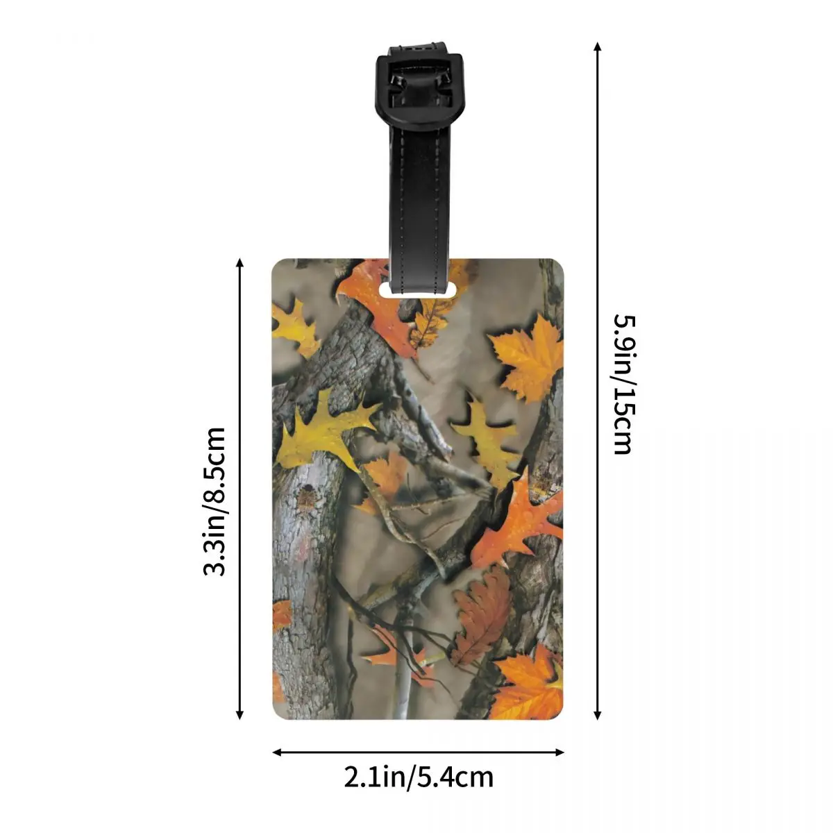 Custom Real Tree Camouflage Camo Pattern Luggage Tag Travel Bag Suitcase Privacy Cover ID Label