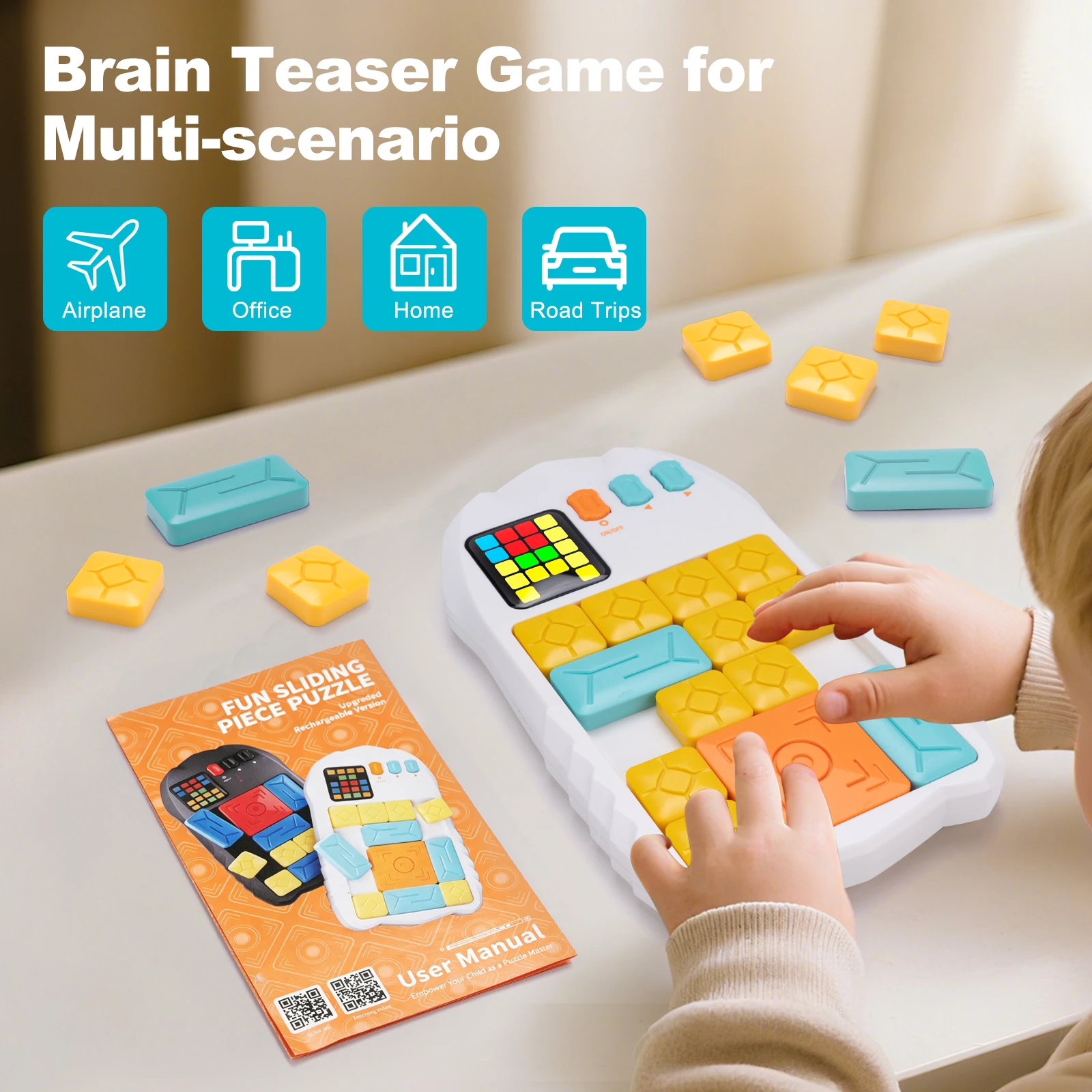 AI Huarong Road Magnetic Suction Block Sliding 500+ Levels Brain-burning Board Game Logical Thinking Training Toys Puzzle Toys view 5