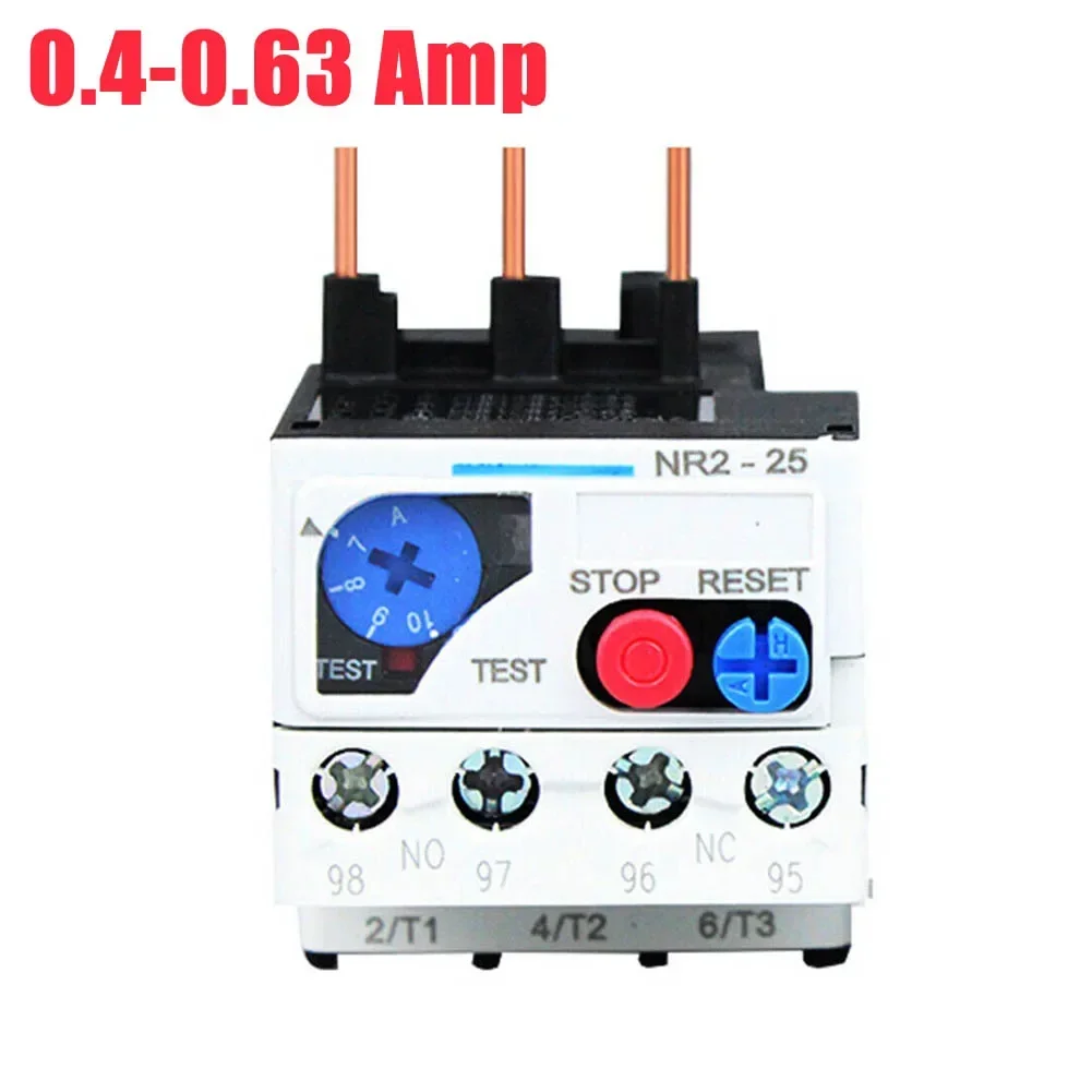 Thermal Overload Motor Relay 3 Phase AC 50Hz/60Hz FR NR2-25 IP20 Plug-in With Indicator Light For CJX2 Series Contactors