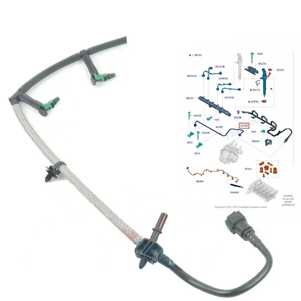 

1pc Car Fuel Injector Leak Off Pipe For Ford Transit Mk7 Mk8 Custom 2.2 Tdci Euro 5 OEM9801197080 Car Accessories