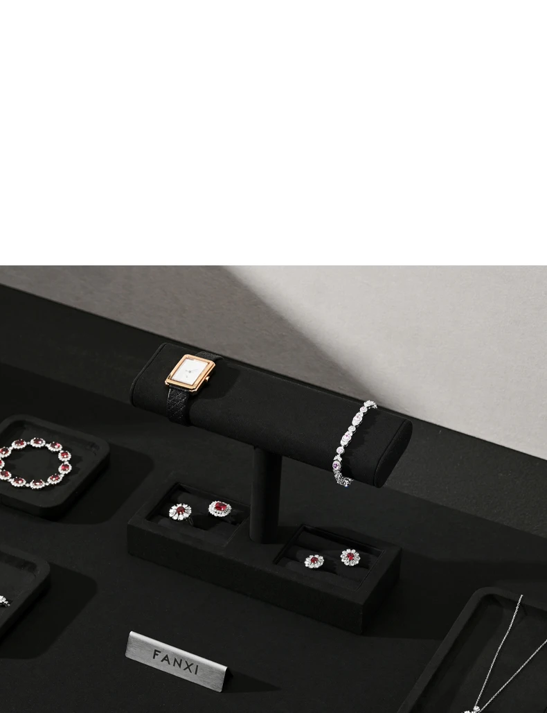 Oirlv T-Bar Armband-Displayhalter mit Aufbewahrungsschublade Mehrfarbiger Schmuckständer für Armbänder und Schmuck-Organizer – Detail 9