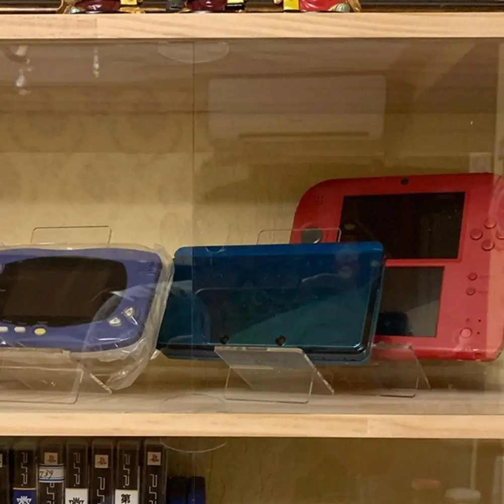 New Portable Acrylic Phone Holder Transparent Card Holders Display Stand Office Accessories Desk Organizers Cell Phone Holder