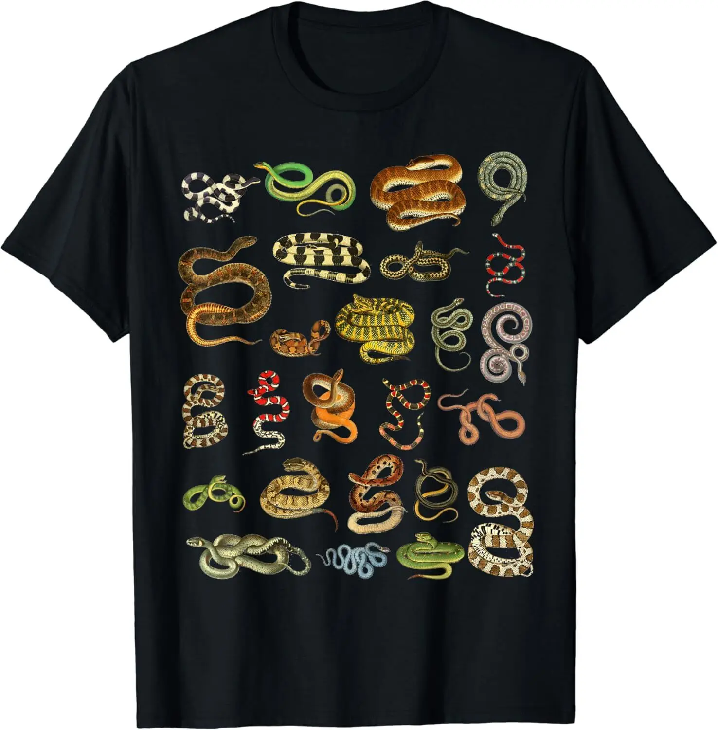 

NEW! Types Of Snakes Educational Herpetologist Snake Lover T-Shirt - MADE IN USA