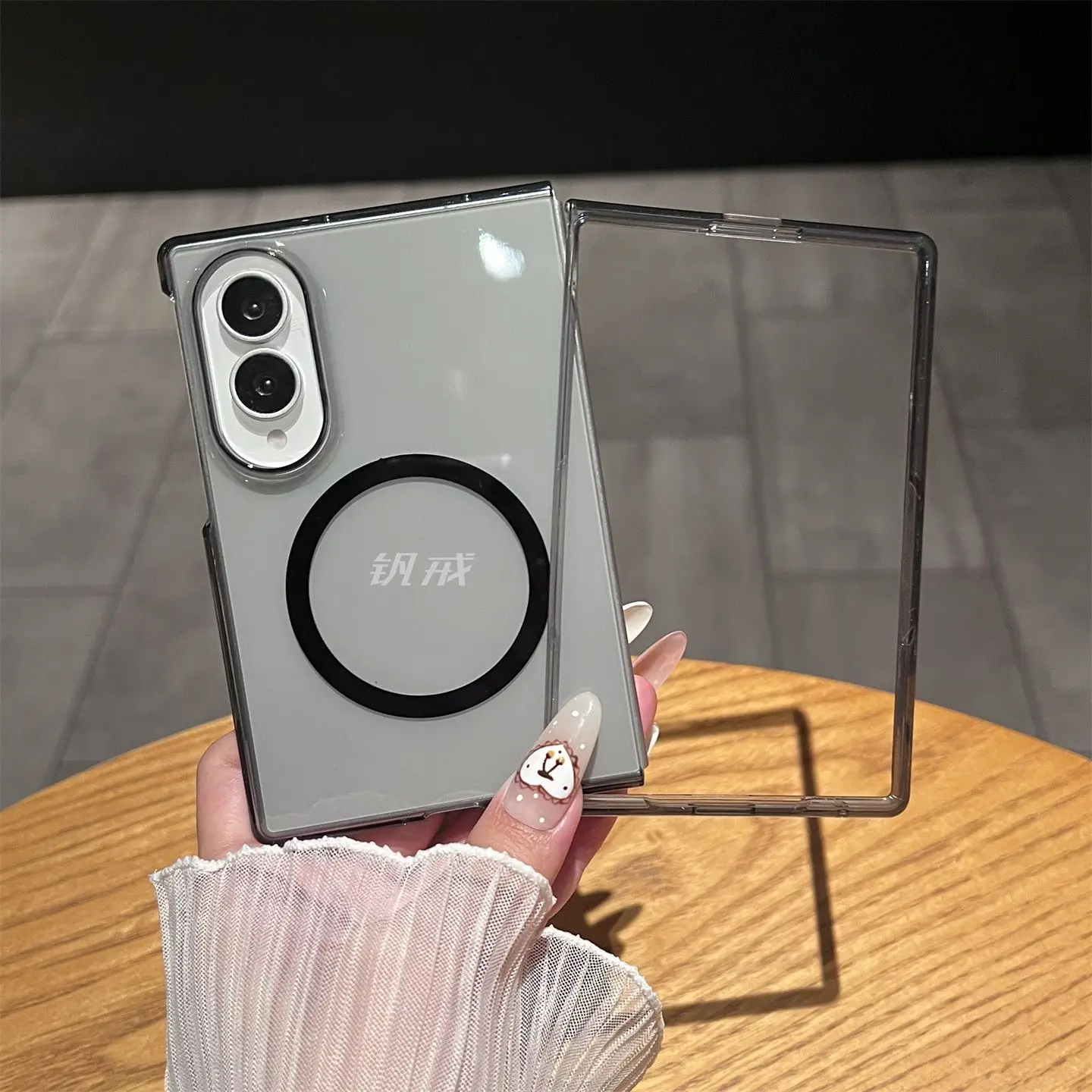 For Samsung Galaxy Z Fold 8 wide Case Ultra-thin simple high-transparency skin-friendly PC Cover Shockproof for Magsafe Funda