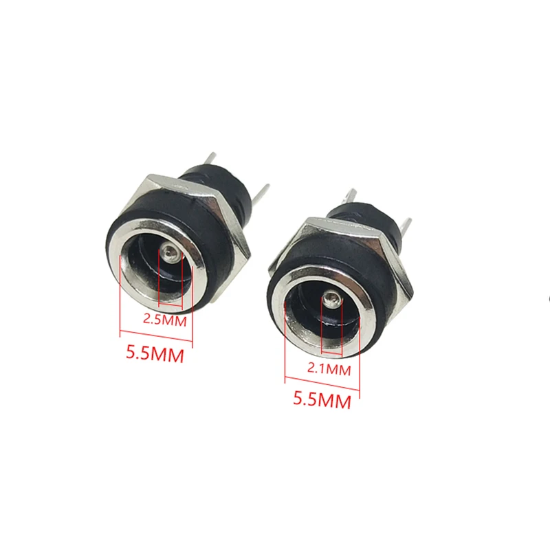 DC Power Interface Socket with Threaded Mother Seat DC-022B 5525/5521
