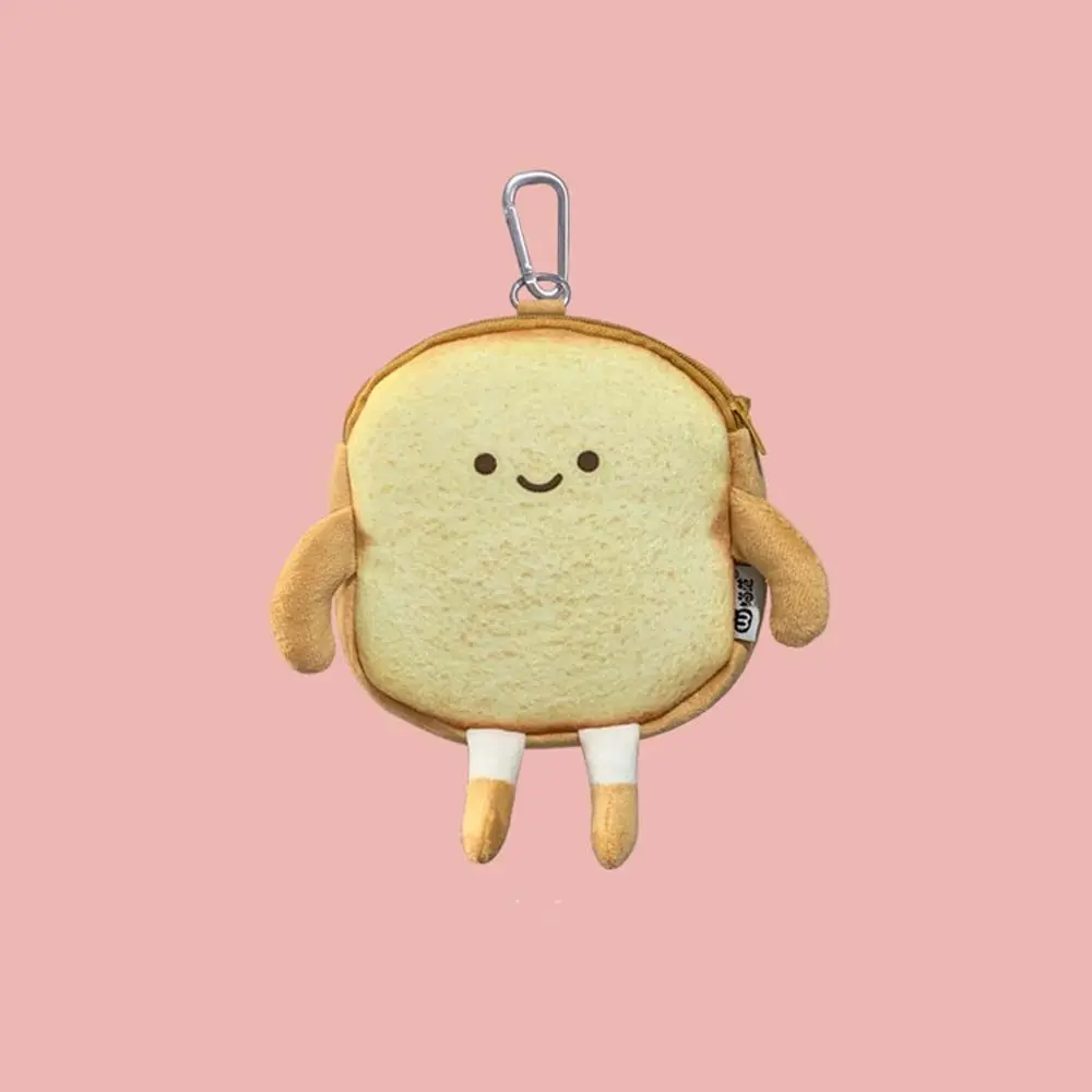 Travel Card Bag Bag Pendant Cartoon Student Bag Cosmetic Bag Bread keychain Bag Girl Shoulder Bag Toast Coin Purse Flush Wallet