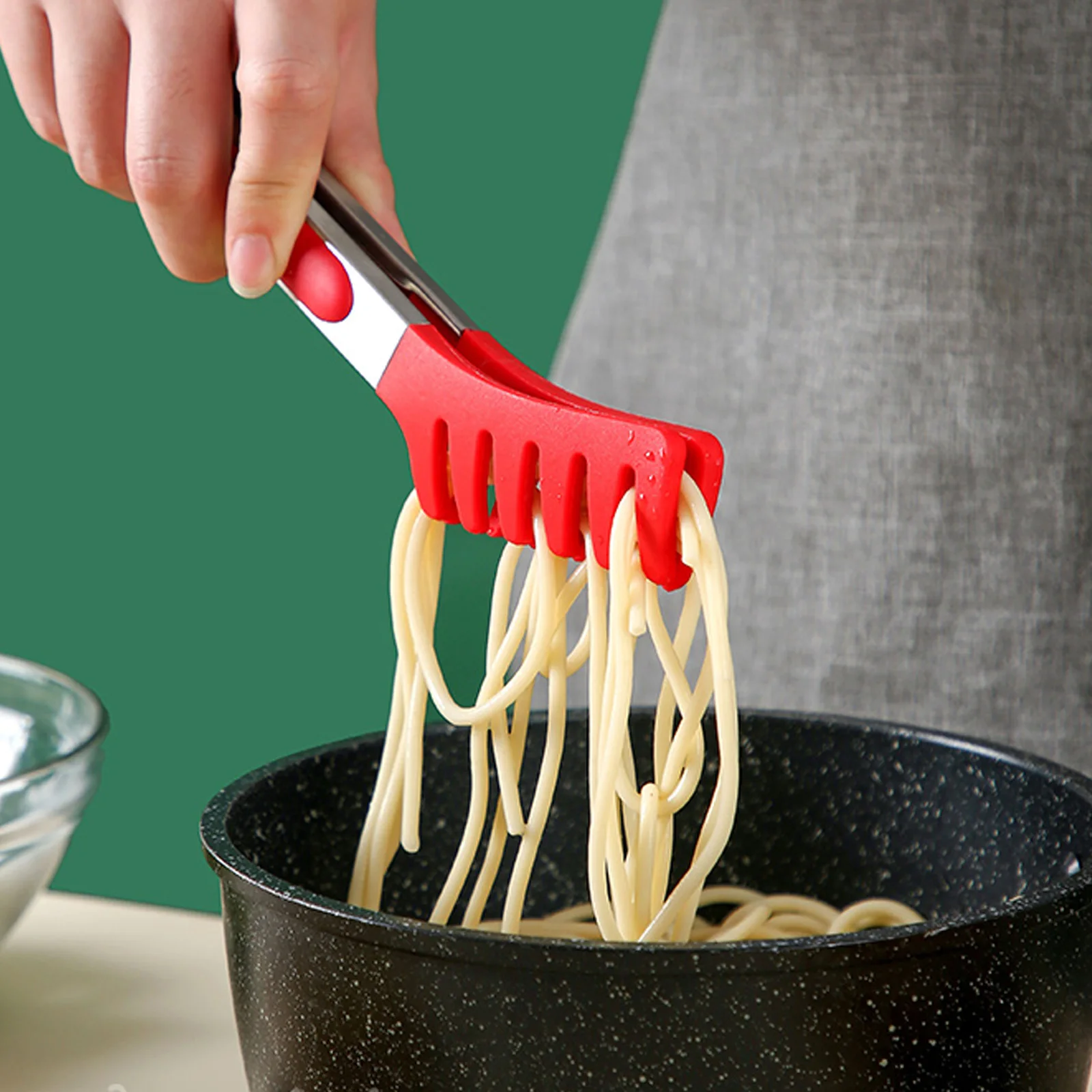 

2 Pcs Food Tongs Spaghetti Clip Kitchen Tool BBQ Pasta Kitchen Tool For Home Utensil Home Practical Long Use Compact