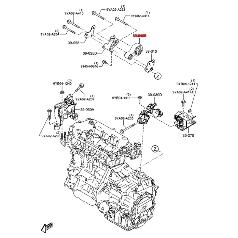 3Pcs Engine Mount Rubber Set For Mazda 3 Axela CX5 CX-5 2013-2019 KR11-39-070 KR15-39-060A KR12-39-040 Gearbox Bracket