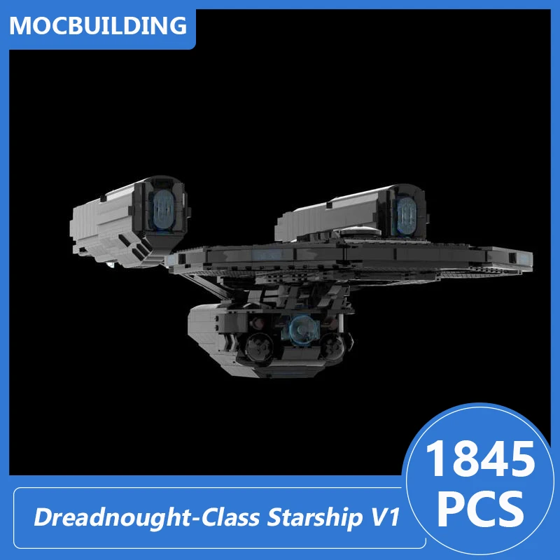 Dreadnought-Class Starship V1 Model Moc Building Blocks Diy Assemble Bricks Educational Creative Collection Toys Gifts 1845PCS