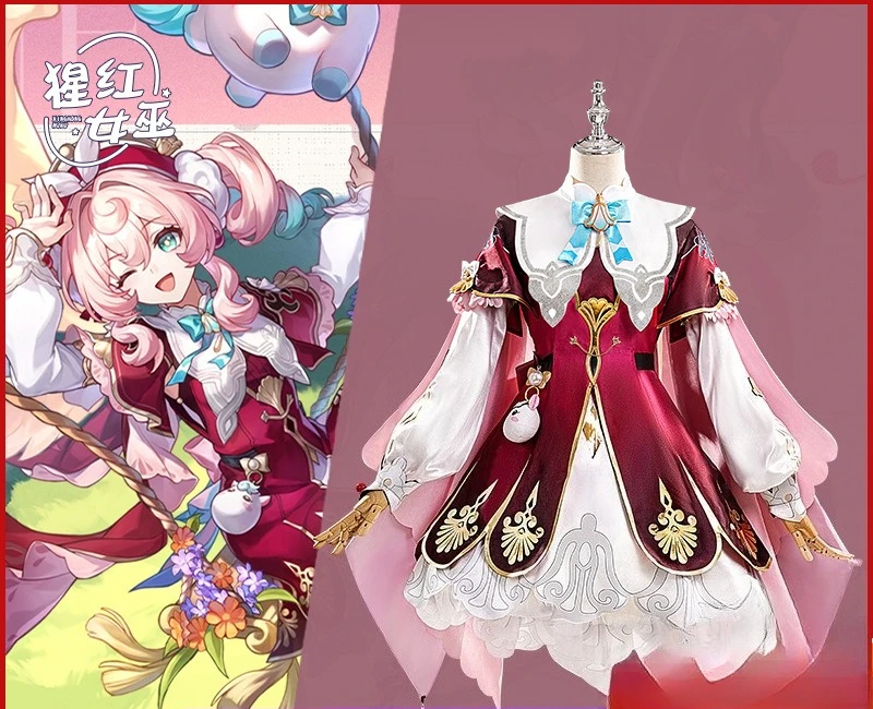 

Hyacine Cosplay Costume Dress Wig Game Honkai Star Rail Feng Jin Game Style Cosplay Cute Dress Set Comic Con Women Party