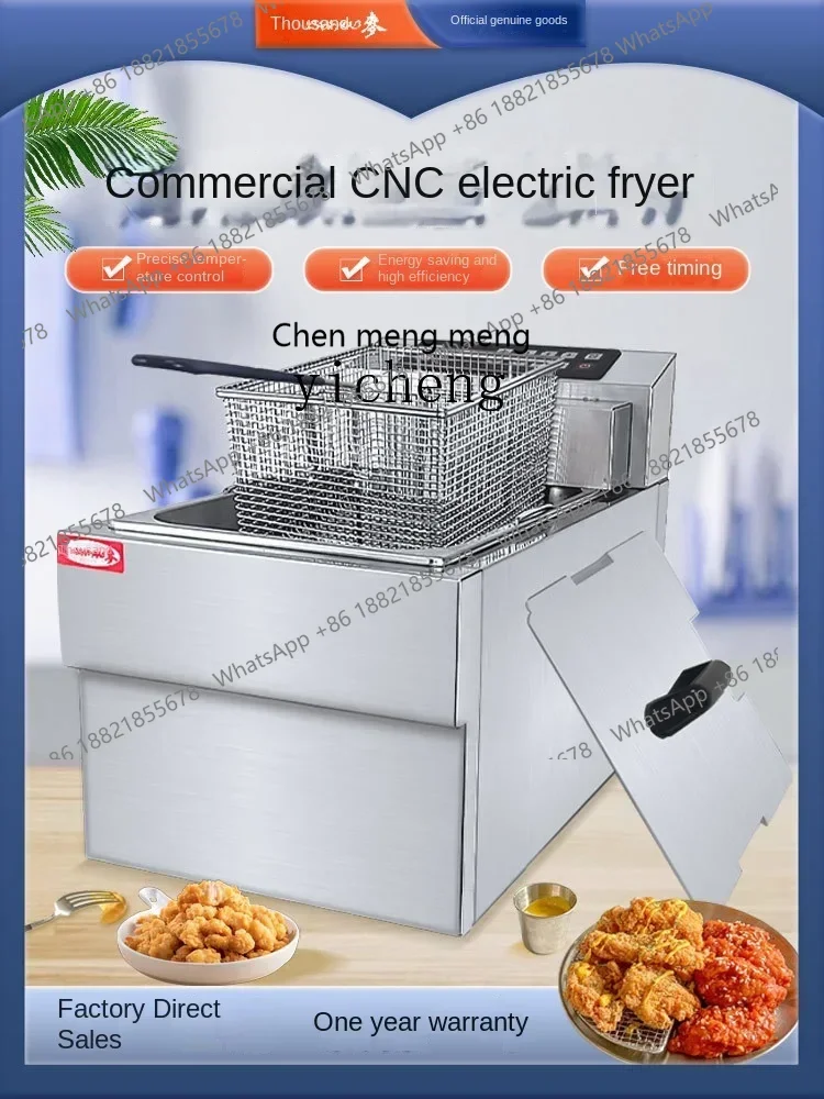 Hot sales Electric Fryer Commercial Digital Display with Timing Single Cylinder Sea Stainless Steel Fried Machine
