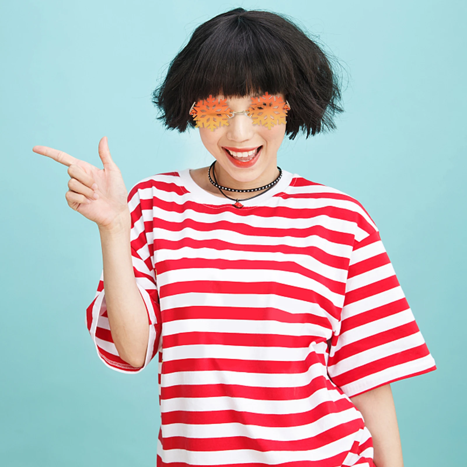 

Lens Sunglasses Funny Fashion for Men Round Adults Dance Party Festive Metal Decorative Props Woman Bachelorette