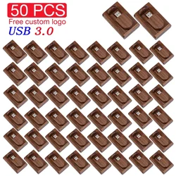 50 PCS LOT Wooden USB 3.0 Flash Drive 128GB Free Custom Logo Pen Drive 64GB High Speed Memory Stick 32GB Gift Box Pendrive 8GB