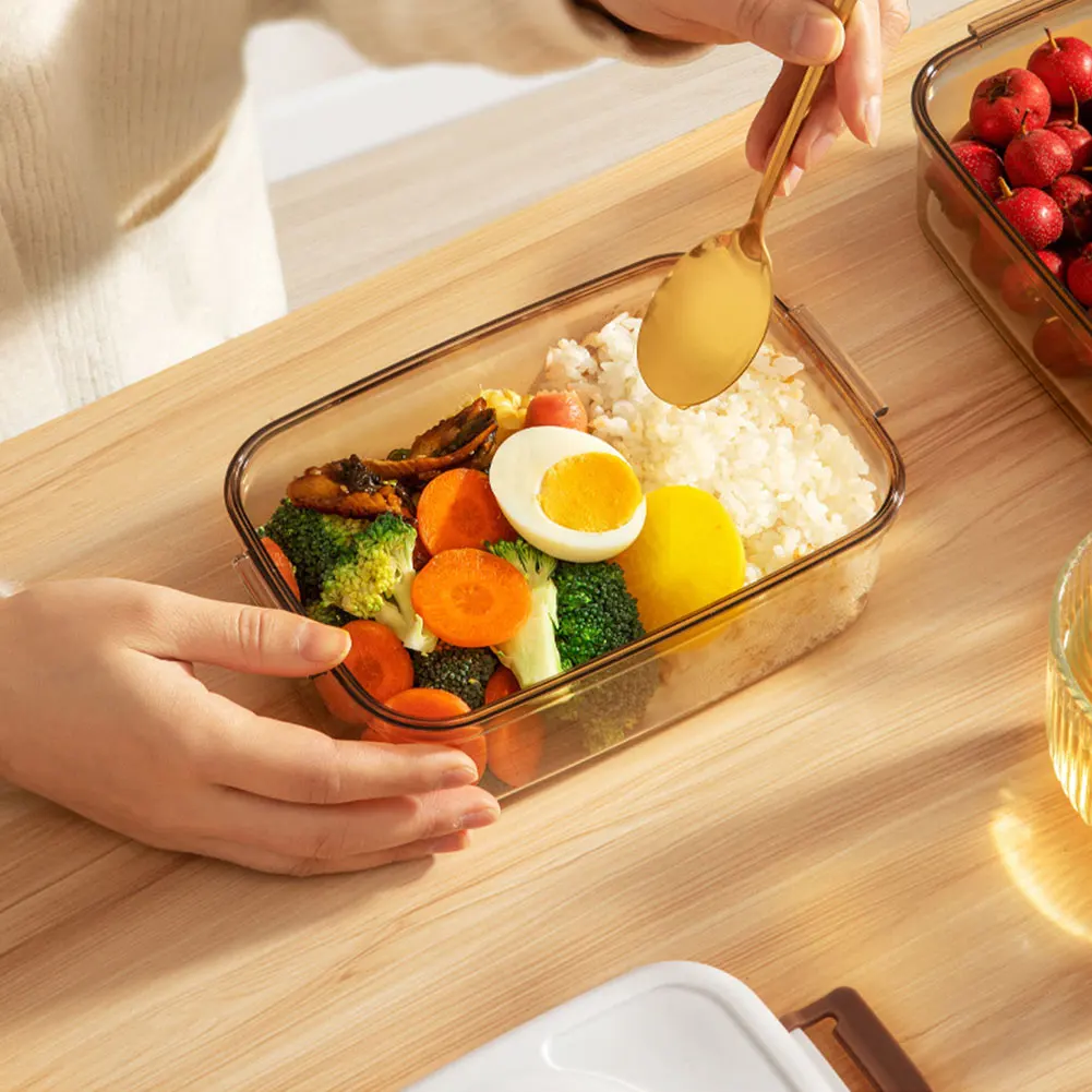 

Food Vacuum Storage Box with Removable Drain Plate Refrigerator Food Preservation Box Airtight for Fruit Vegetables Bread Snacks