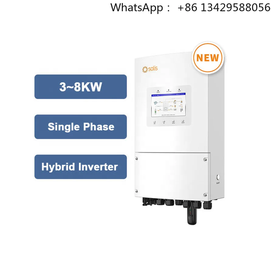 Factory Price Solis S6-EH1P6K-L-PLUS 6kw Hybrid Solar Inverter Single Phase 97.5% Efficiency 2x Max Power