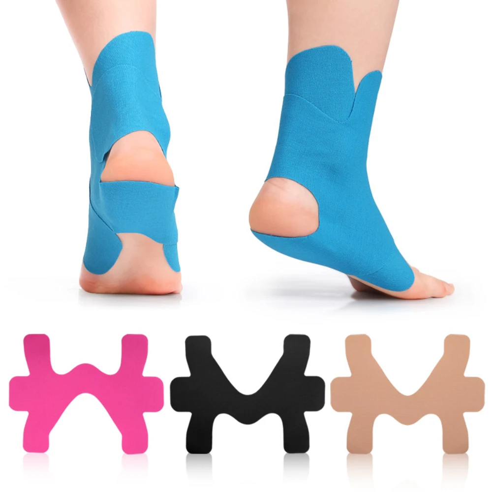 Precut Kinesiology Wrap Tape for Ankle Breathable Athletic Tape Elastic Sports Strips Prevent Ankle Sprain Kinesiology Patch