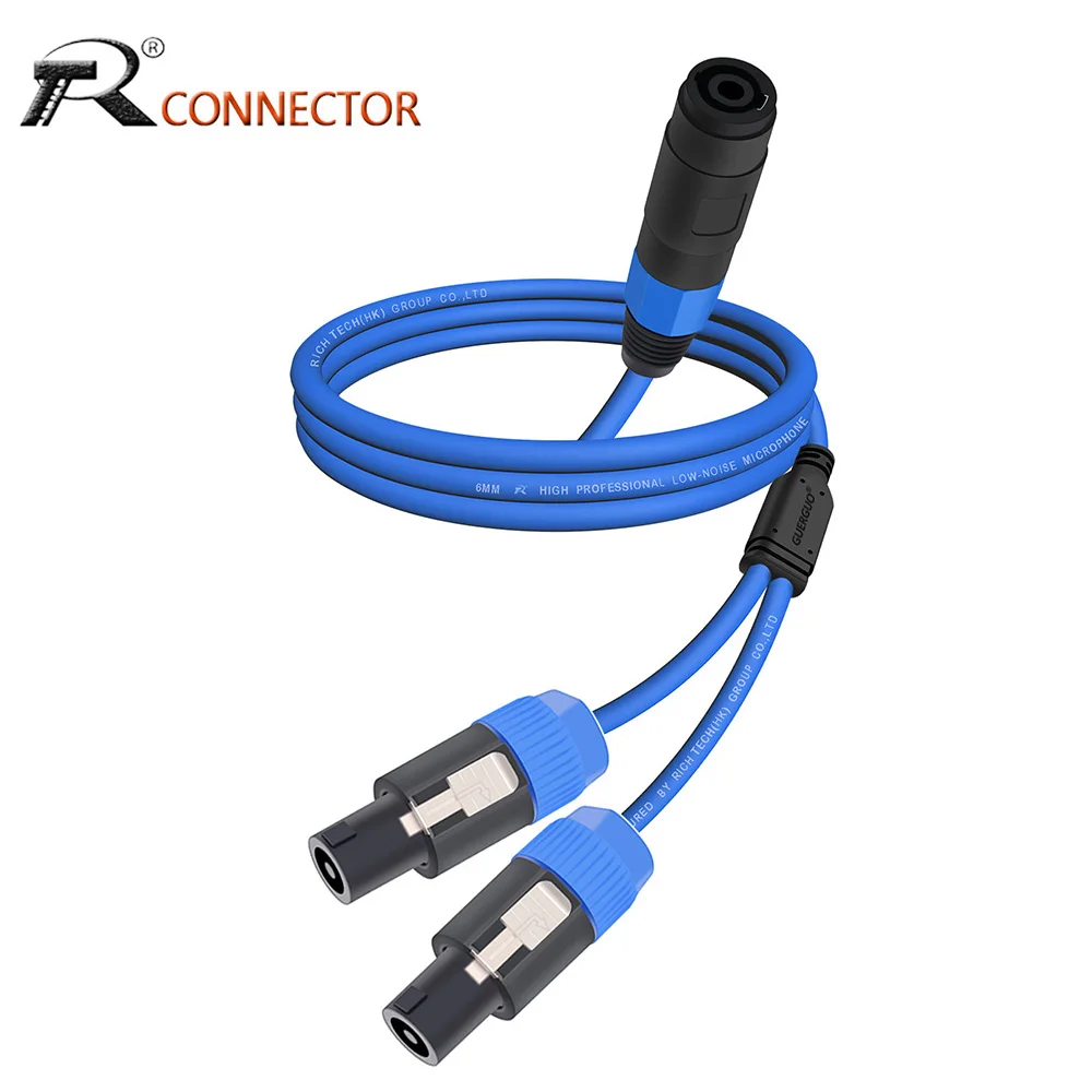 

Профессиональный аудиокабель Speakon (женский/мужской) на два Speakon (мужской/женский) с разъемами Twist Lock для DJ-систем и акустических колонок