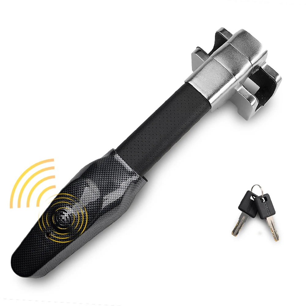 Car Steering Wheel Lock Steel Retractable T-Locks Car Alarm Lock Universal Anti Theft Protection Device With 2 Keys