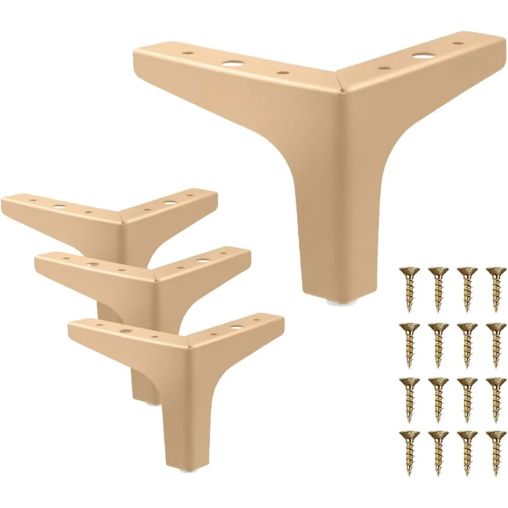 

Furniture Legs Modern Feet: Gold Metal Furniture Legs 4 Inch DIY Replacement Couch Legs Set of 4
