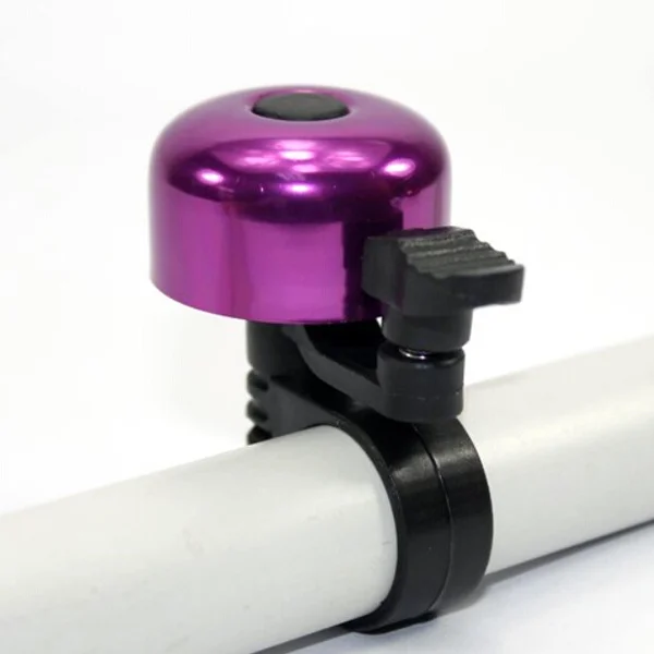 

Purple Alloy Mini Bike Bell 30Mm Ring Horn Adjustable Handlebar Mount For Cycling Commute Safety Accessory