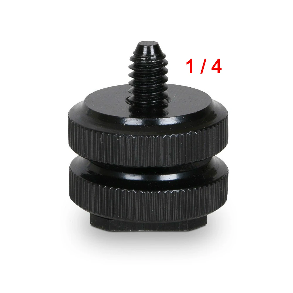 1/4 Inch Hot Shoe Mount Adapter Aluminum Alloy Tripod Screw Camera Flash Cold Shoe Mount for Canon Nikon Sony Olympus Leica