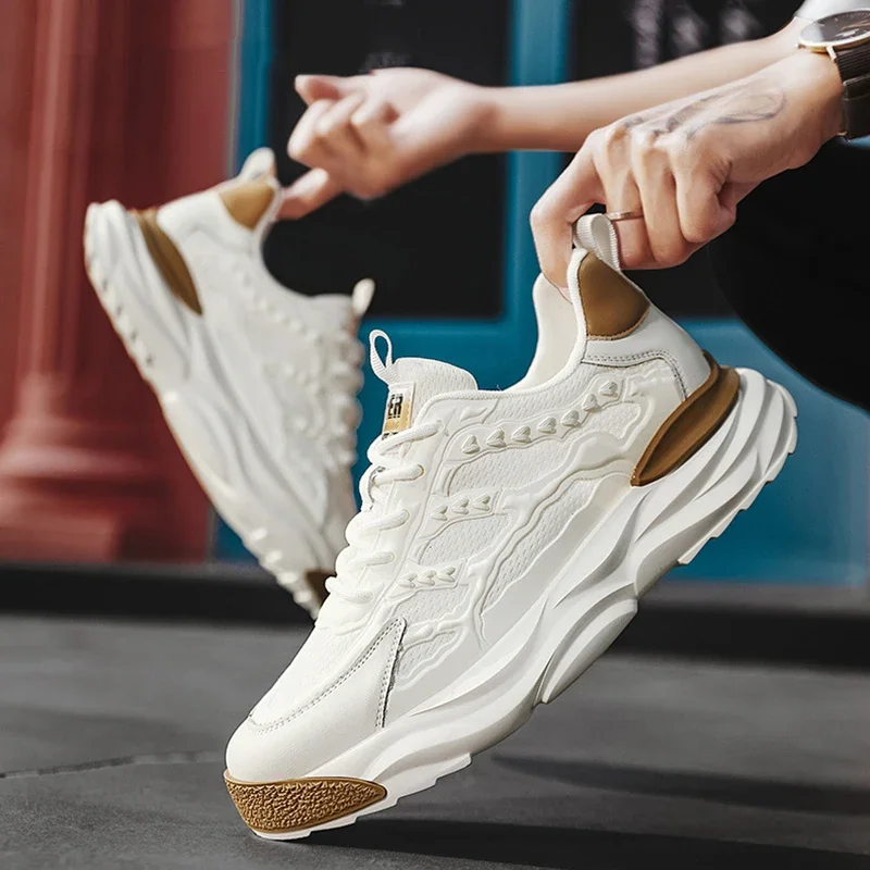 

Мужские кроссовки LiveDay, легкая удобная спортивная обувь, дышащая сетчатая поверхность, противоскользящая уличная обувь на шнуровке Chaussure Hommes