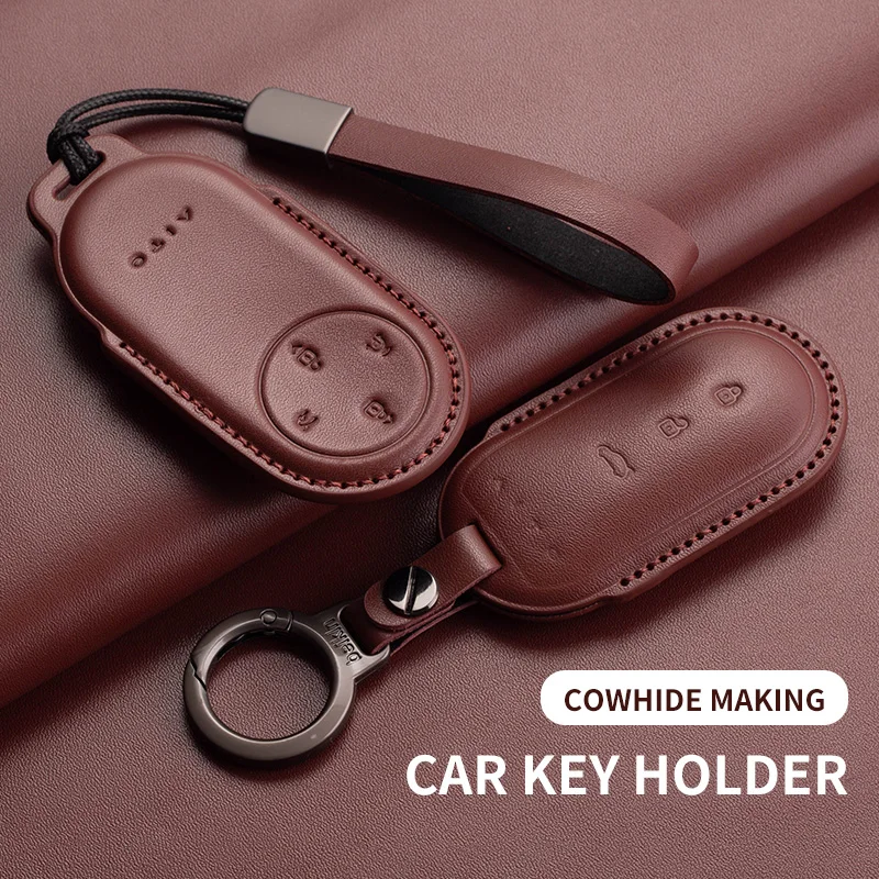 

For HUAWEI Aito M5 M7 M8 M9 2022-2025 Cortex Car Key Case Cover Protector Shell Fob Keychain Car Accessories