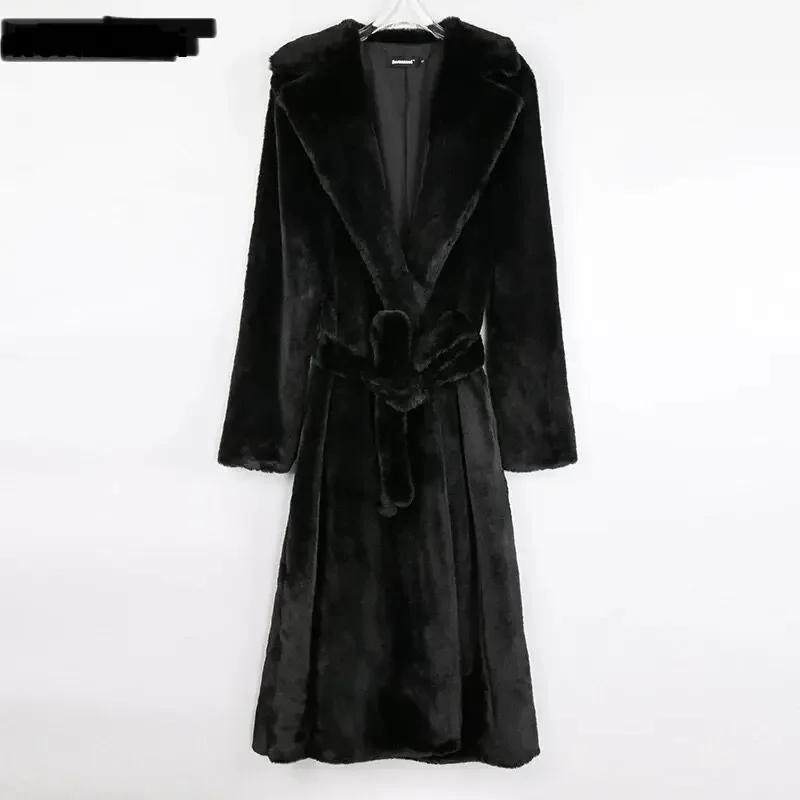 Women Autumn Winter Solid Color Imitation Fur Coat Loose Loose Fashion Coat