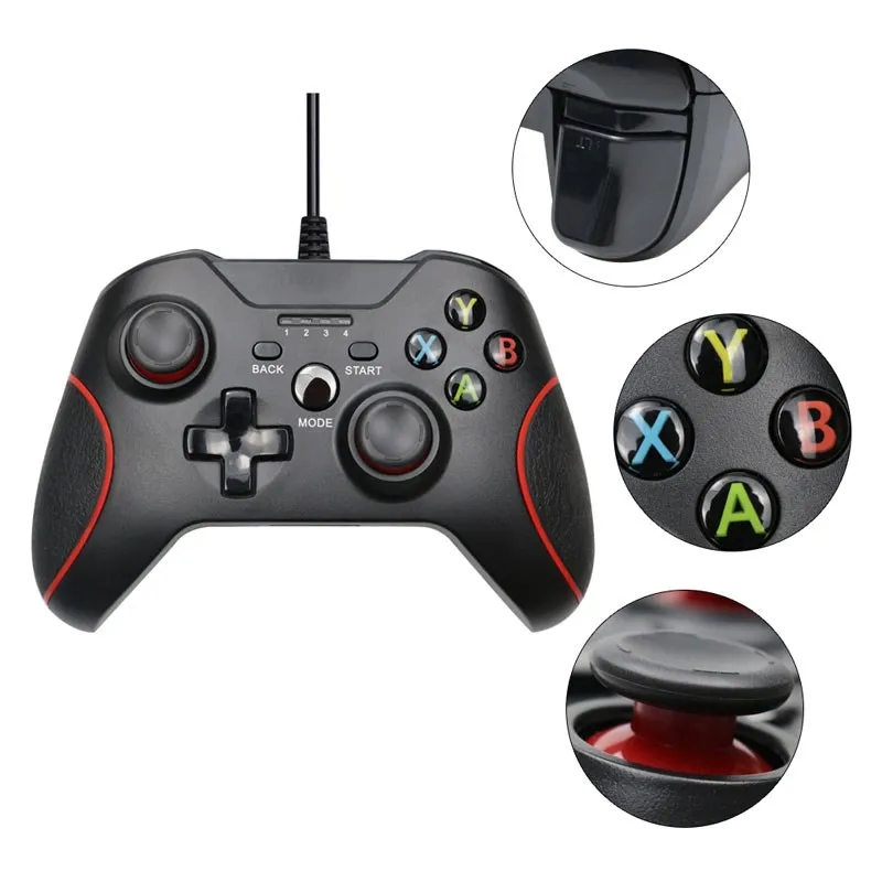 لوحة ألعاب سلكية USB لوحدة تحكم عصا التحكم PS3 للكمبيوتر الشخصي لسوني PS3 وحدة تحكم ألعاب الفيديو للهاتف أندرويد Joypad ملحقاتها