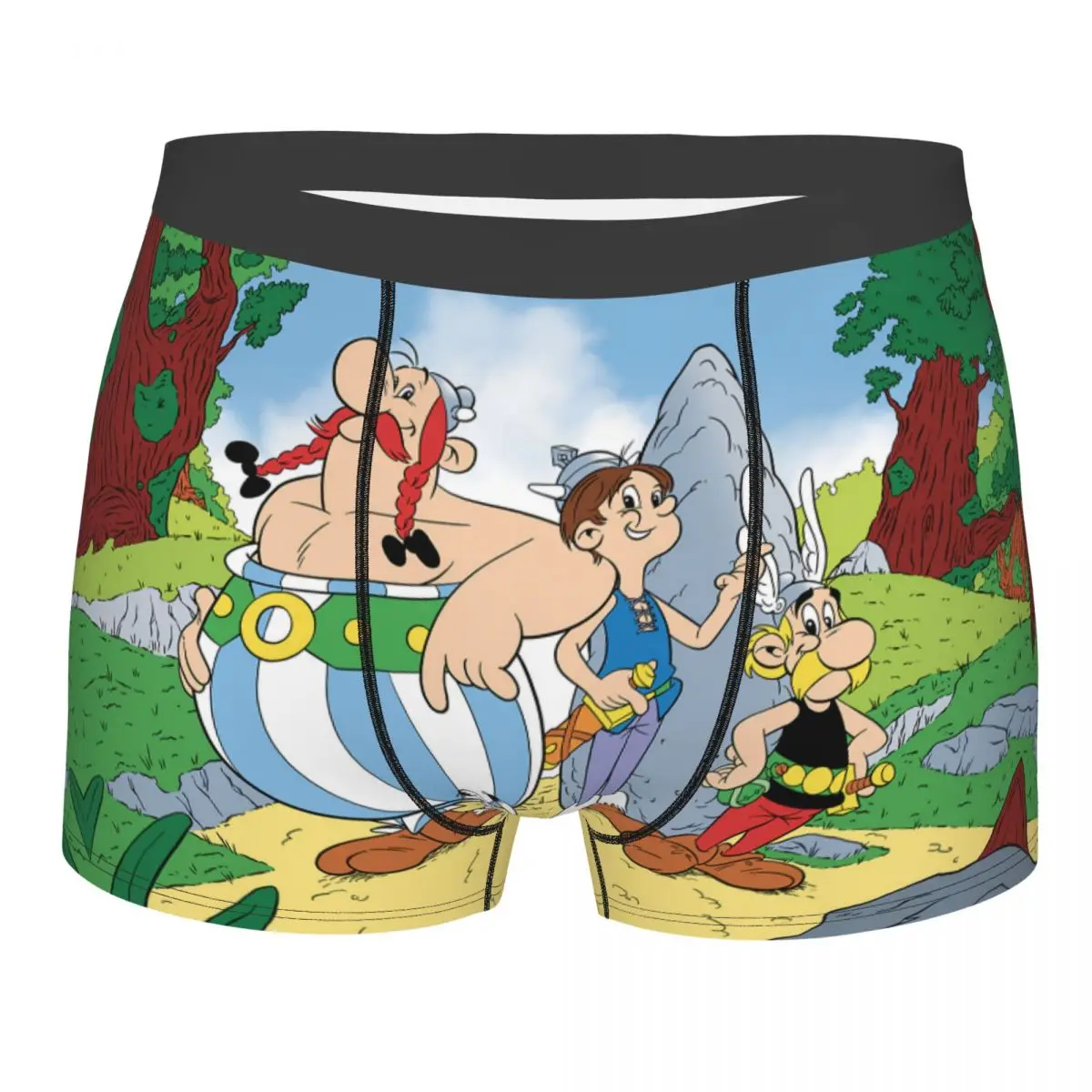 Custom Asterixs And Obelixs Adventure Comic Boxers Shorts Men's Briefs Underwear Novelty Underpants