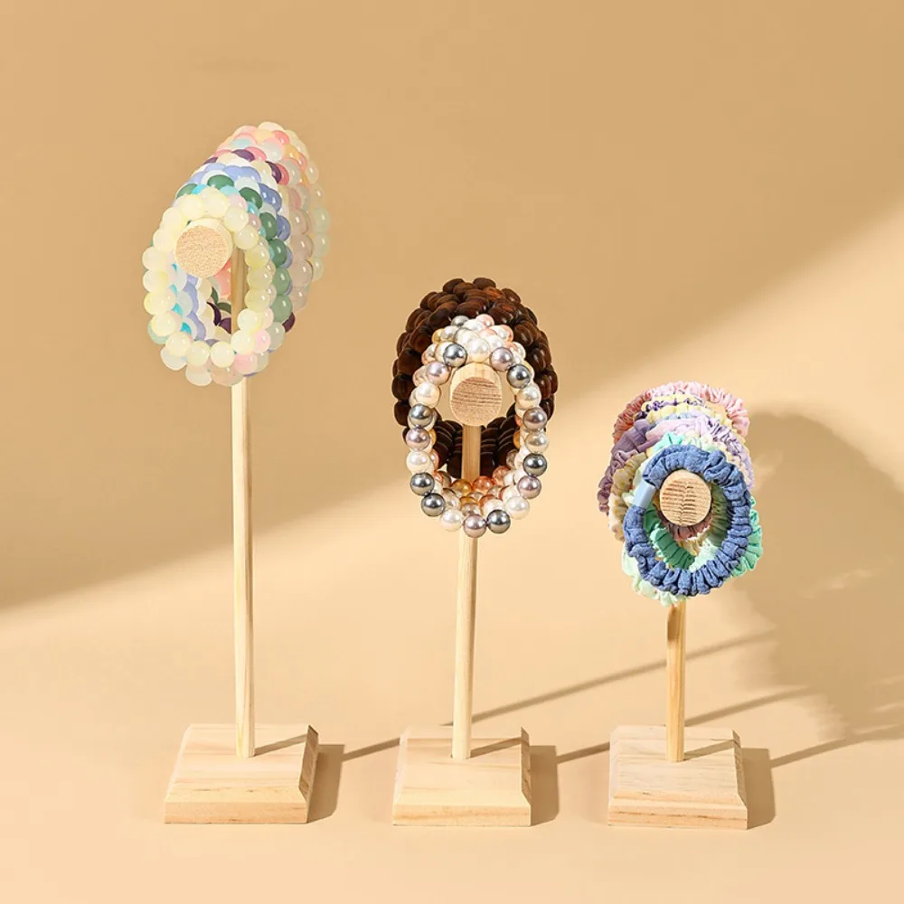 Simples de madeira maciça jóias expositor mesa t-bar pulseira colar rack faixa de cabelo jóias armazenamento pulseira suporte casa