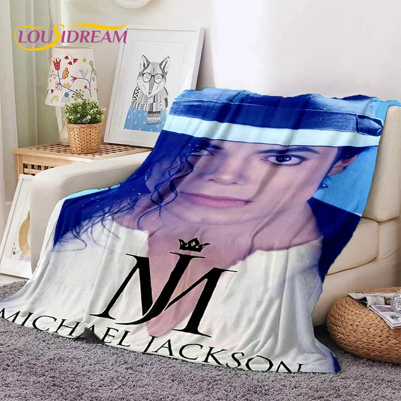 MJ King of Pop Michael Jackson Soft Blankets,Keep Warm Throw Blanket Comfortable Blanket for Picnic Beds Sofa Home Bedroom Gifts