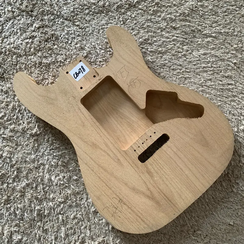 ST Guitar Unfinished Body with Neck one Set for DIY Roasted Maple Neck Strato Model Solid Wood Body one Kits  CN078+CB078