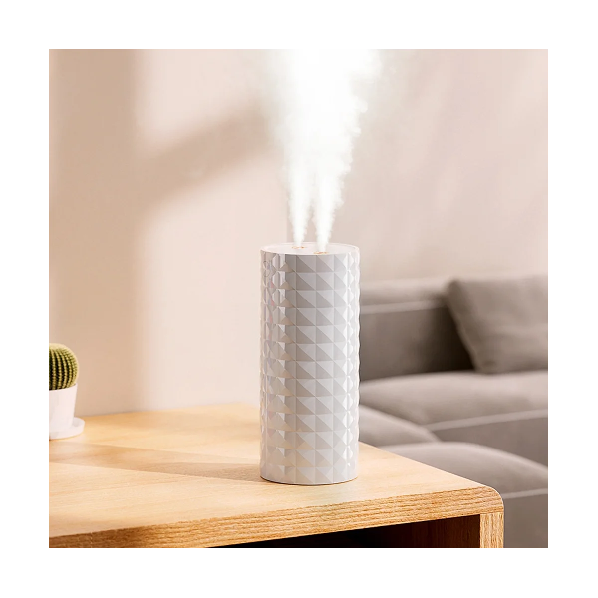 Portable Mini Air Humidifier USB Ultrasonic Oil Diffuser Home Anion Mist Maker White B