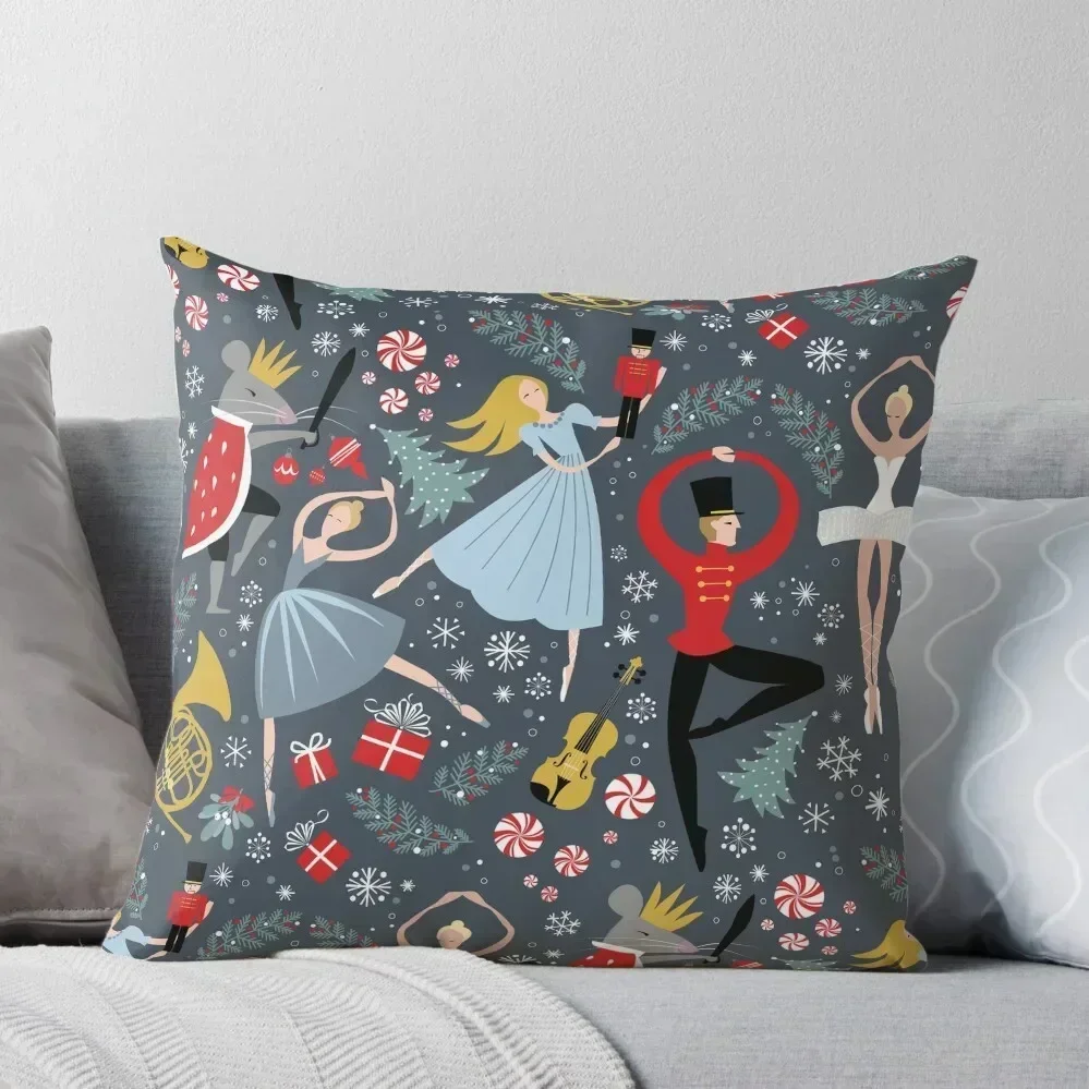 

Clara's Nutcracker Ballet repeat by Robin Pickens Throw Pillow Cushion Cover Set Rectangular Cushion Cover pillow