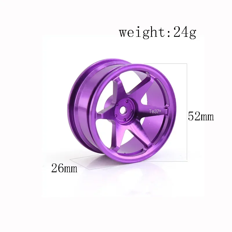 Obręcz koła On-Road Drift Car Aluminium Alloy Metal Wheel Climb Car Wheel Rim For 1/10 HSP Tamiya HPI Kyosho Sakura D5 TT02 Drift Hub