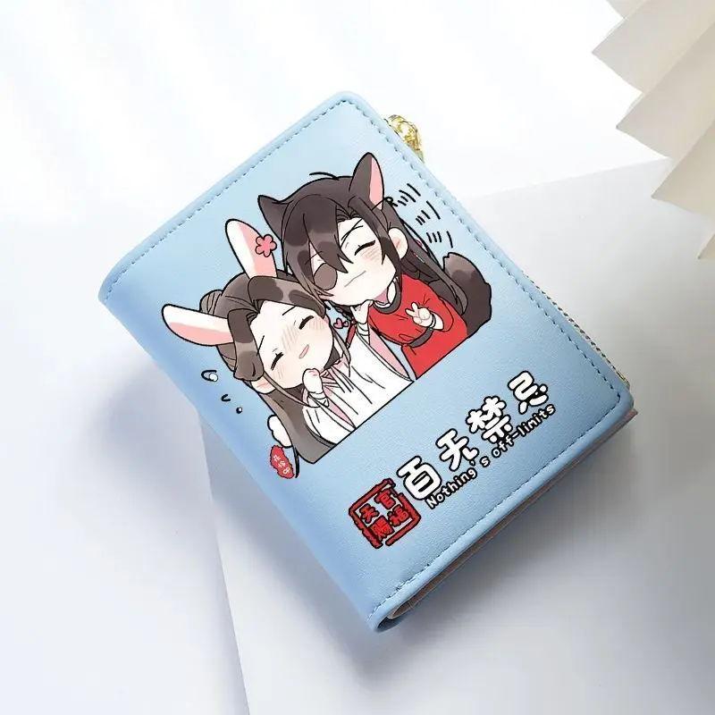Tian Guan Blessing Anime Coin Purse Huacheng Xie Lian 2D Youth Middle School Students Unisex Short Wallet Card Holder Anime