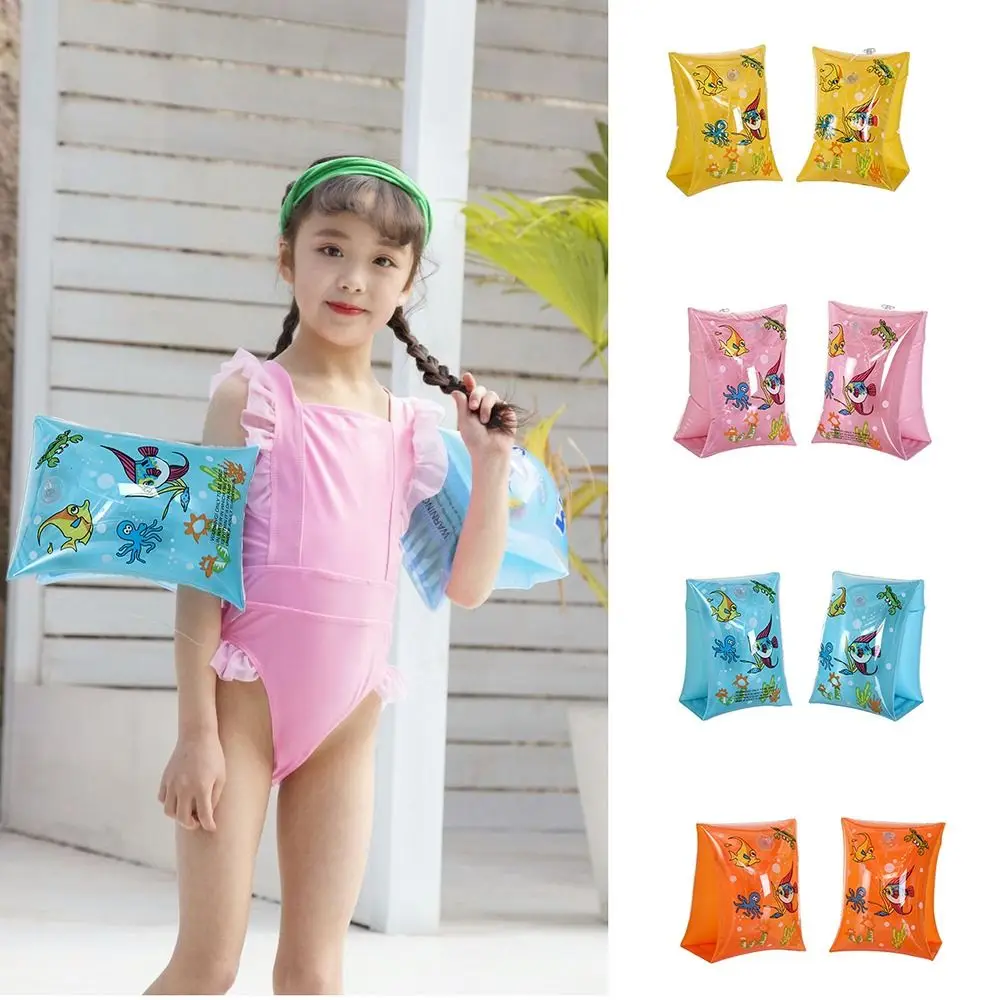 2x Creative Comfortable To Wear Inflatable Arm Bands Thicken PVC Sporting Goods Swimming Arm Bands Swim Accessory Pool
