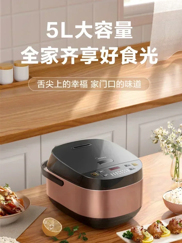 220v 220V Electric Rice Cooker 5L Large Capacity Multi-function Intelligent Reservation Metal Body Household Rice Cooker Riz